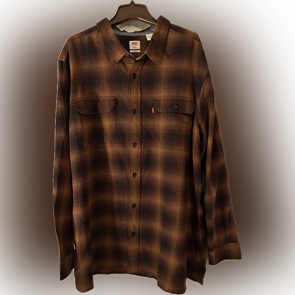 Levi’s The Worker, Relaxed Fit, Plaid Button Down Men’s 2XLT - NWT - Picture 1 of 15